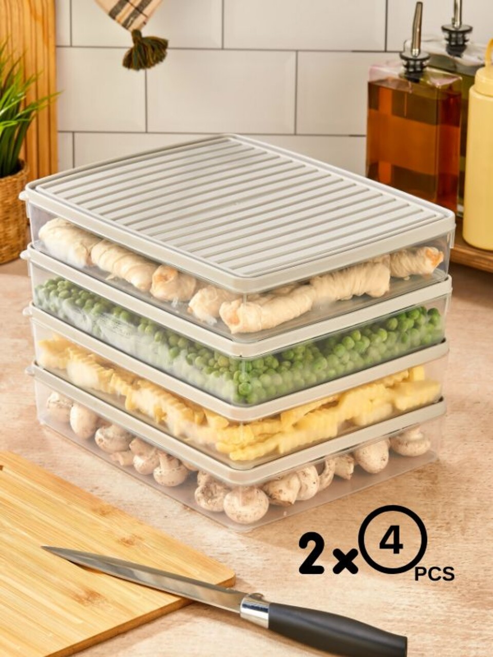Set recipiente depozitare, Hermia, 452PTR1150, Crem - view 5