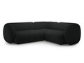Coltar dreapta 4 locuri, Kate, Micadoni, 252x220x76 cm, tesatura boucle, negru