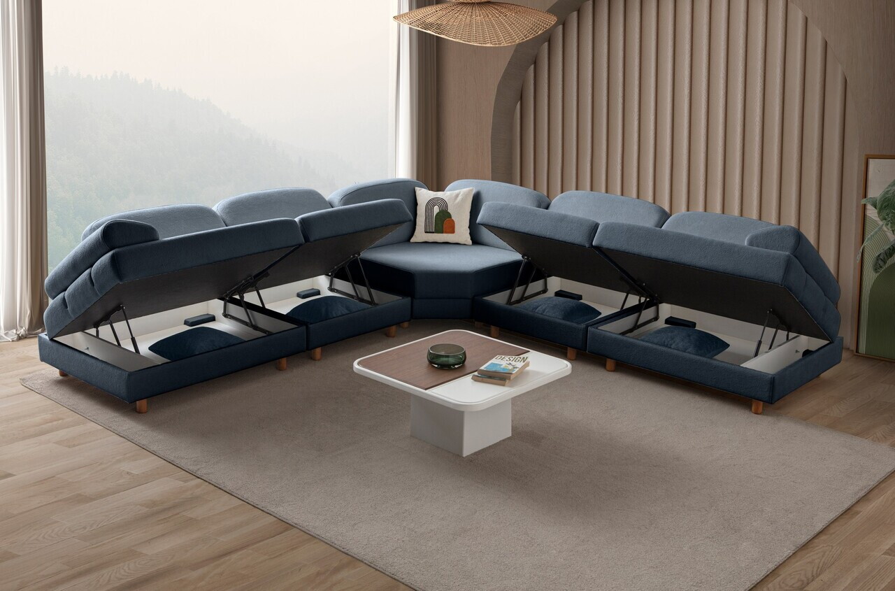 Coltar, Atelier del Sofa, 752EST1444, Albastru navy — imaginea 5