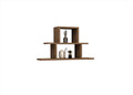 Raft de perete, Puqa Design, Nell, 80x44.6x19.6 cm, PAL, Maro
