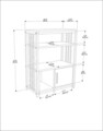 Corp biblioteca, Zena Home, Letos, 60x80x29.6 cm, PAL, Verde