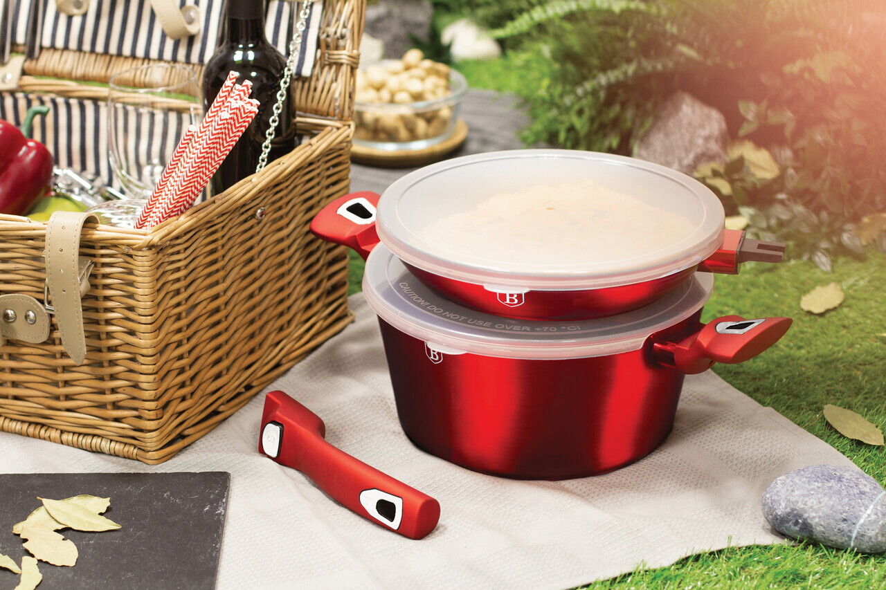 Set pentru gatit Berlinger Haus, Burgundy, 22 piese, aluminiu forjat, rosu - imagine 15