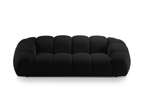 Canapea 3 locuri, Diana-191, Micadoni Home, 254x114x72 cm, tesatura 3D Sonic, negru