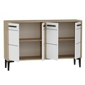 Consola, Odessa, Stria, 120x30x75 cm, PAL, Stejar Safir / Alb