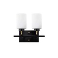 Aplica de perete, Fulgor, 942FLG2209, Metal, Negru / Auriu / Alb