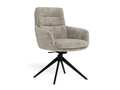 Scaun Roger, Actona, 62x67x90 cm, rotativ, tesatura Chenille/otel, gri