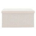 Bancheta cu spatiu depozitare Forward, Pakoworld, 76.5x38x37.5 cm, textil/MDF, ivoriu/bej