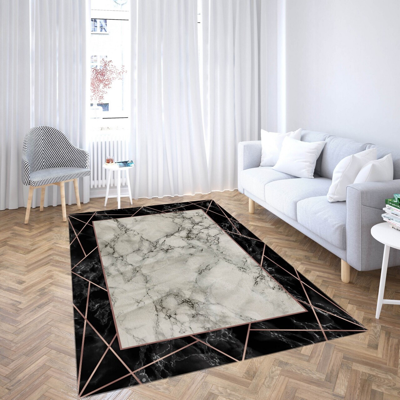 Covor, Cg36, 120x180 cm, Poliester, Multicolor — imaginea 2
