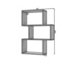 Raft de perete ELTAP, Evertti, 80x20x108 cm, PAL/PVC, alb