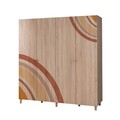 Dulap pentru haine, Vella, Loni 4 -978, 180x192x52 cm, PAL, Sonomo