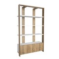 Corp biblioteca, Zena Home, Elena, 93.6x160x31.5 cm, PAL, Alb/Maro