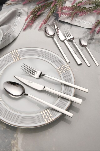 Set tacamuri Perledor, Fremont, 84 piese, inox, argintiu