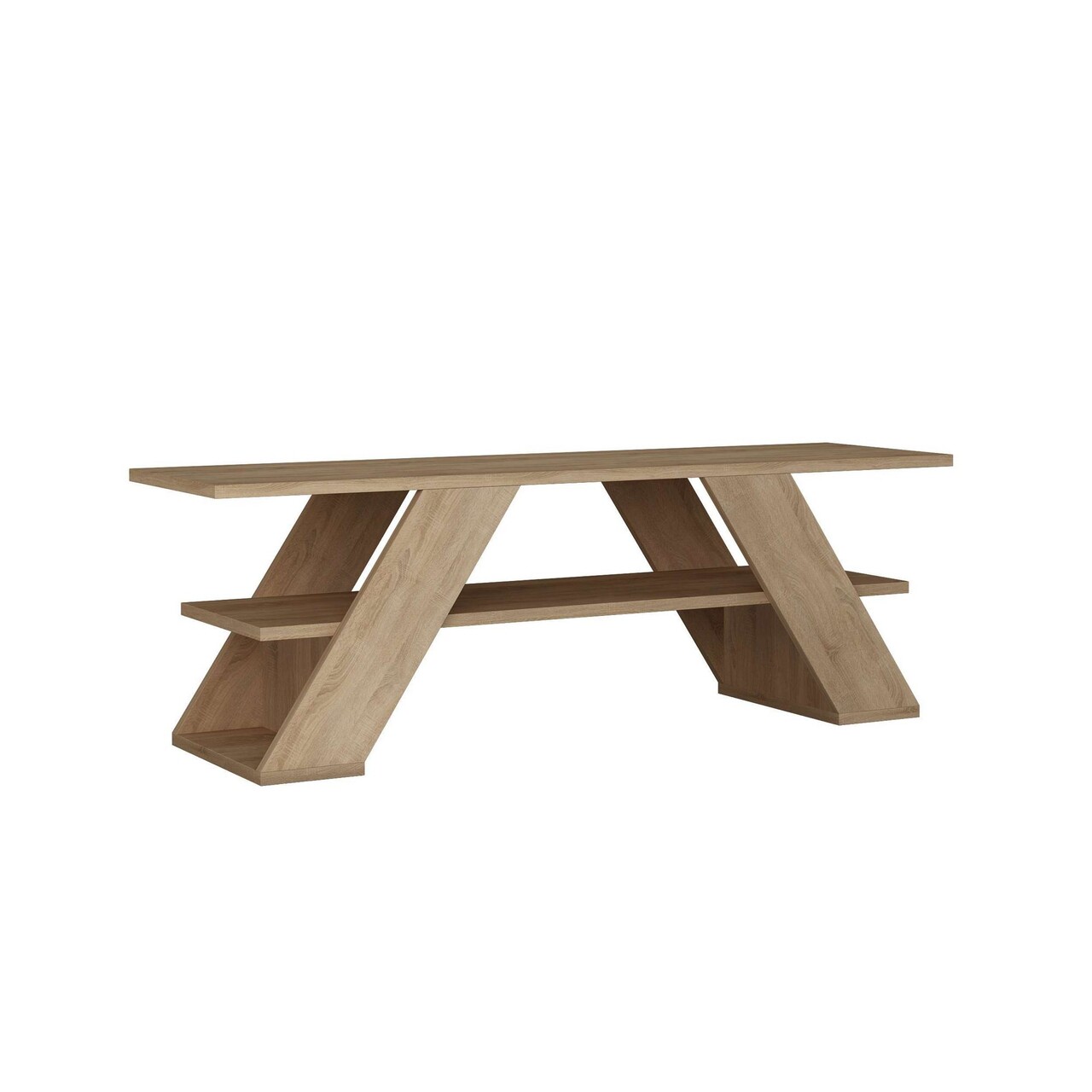 Comoda TV, Hanah Home, Farfalla, 120x40x33.5 cm, PAL, Stejar - view 4