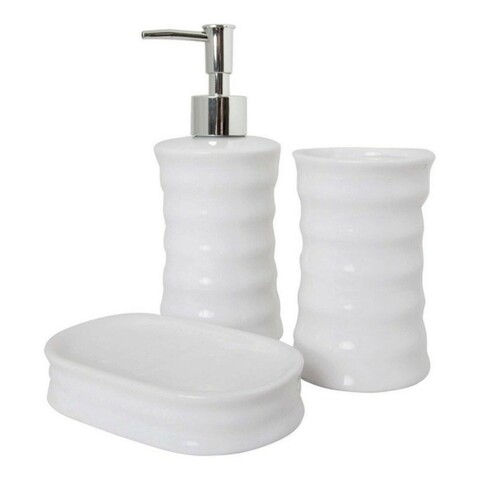 Set de baie 3 piese Waves, Berilo, ceramica, alb Berilo