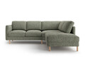 Coltar dreapta 4 locuri, Eden, Micadoni, 267x234x90 cm, tesatura structurata, verde muschi melanj