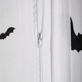 Lenjerie de pat King Size, Ghost Town, Homla, 3 piese, 200x220 cm, bumbac, alb/negru