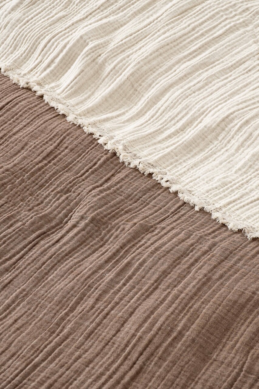 Cuvertura matlasata dubla, Muslin - Brown, DC Home, Bumbac