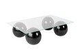 Masuta de cafea, Nordure, Sera, Negru/Transparent