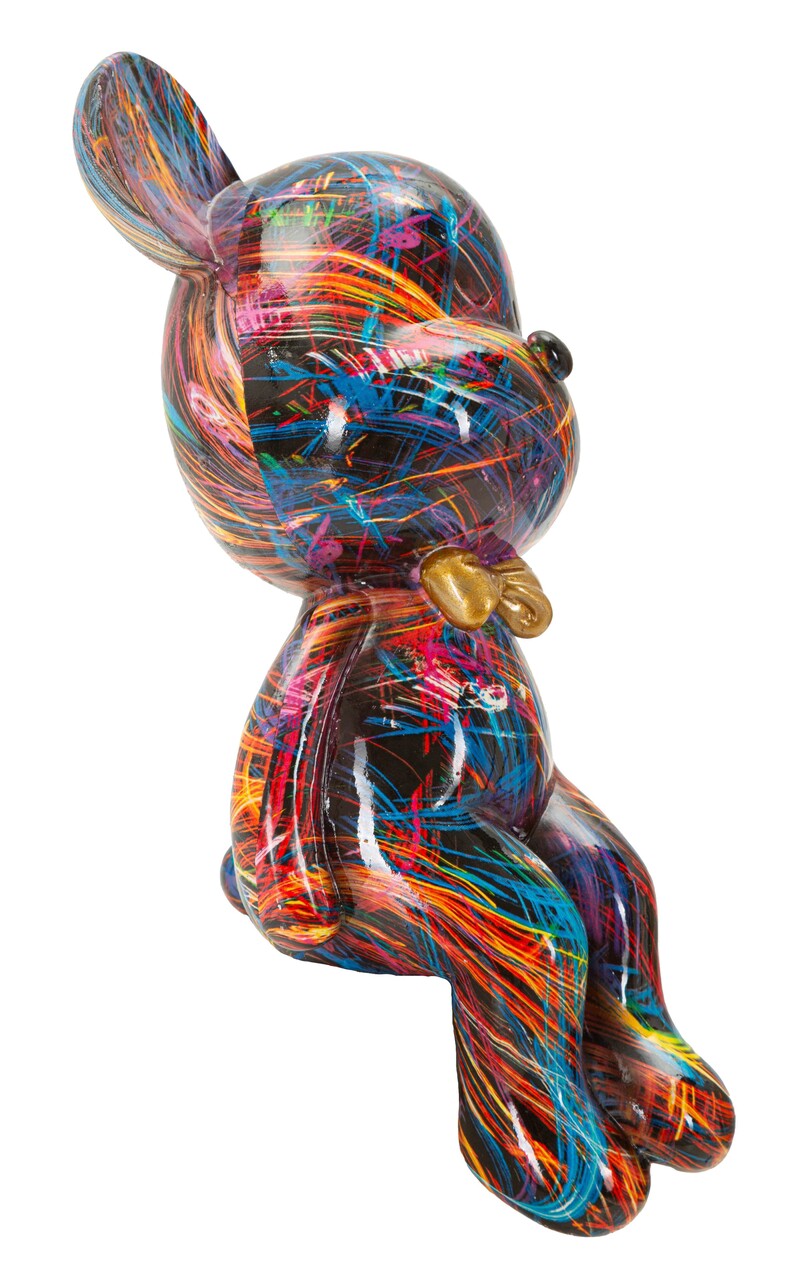 Decoratiune, Mauro Ferretti, Orsetto Psyco -B, 12.5x9.5x25 cm, polirasina, multicolor - imagine 5