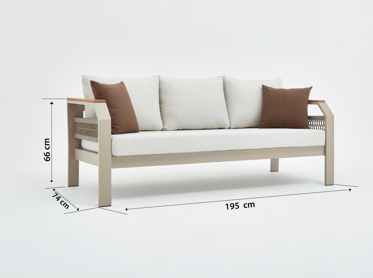 Set mobilier de gradina, Hanah Home, Morento, Bej - view 7