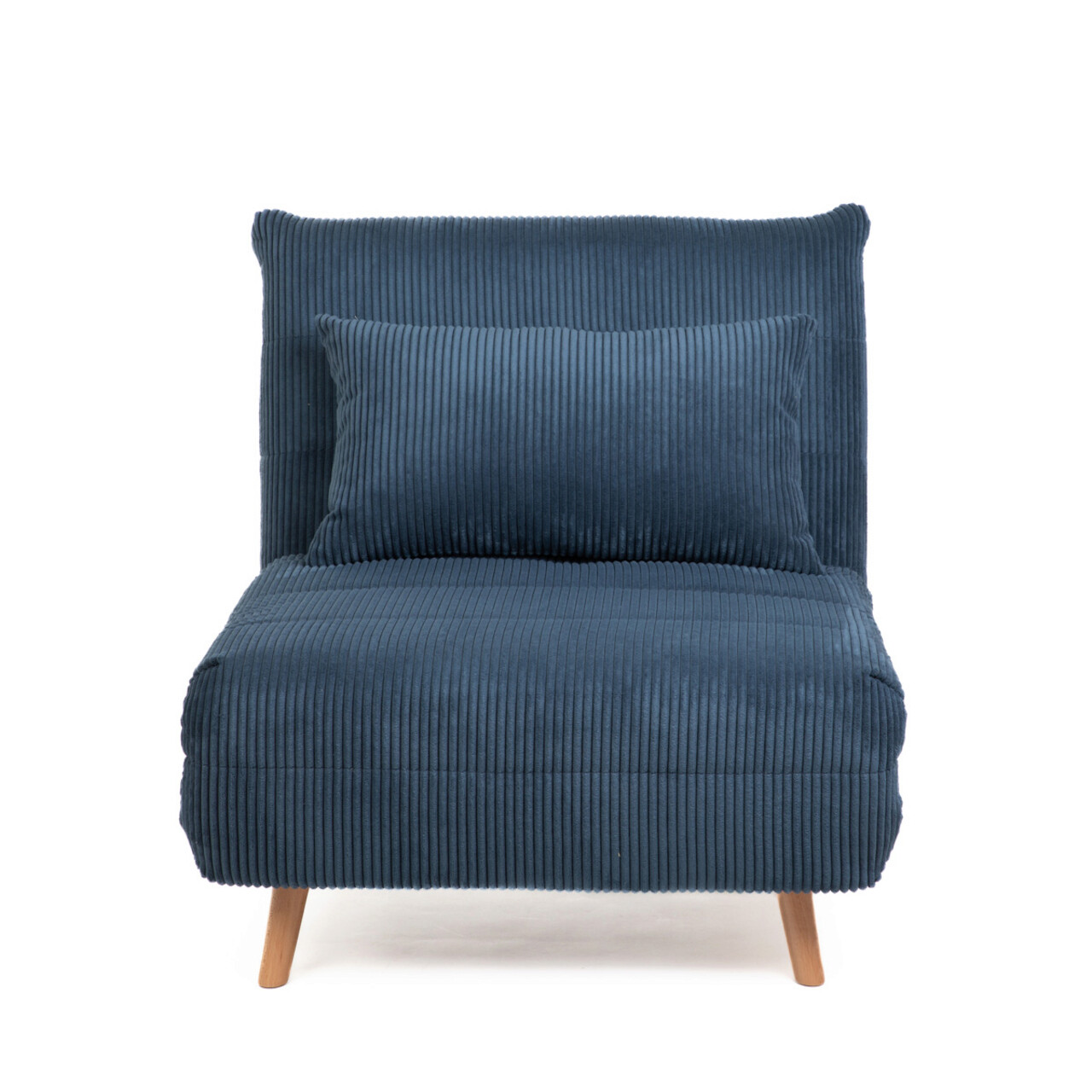 Canapea 1 loc Solace, Homla, 83x91x84 cm, MDF/catifea din poliester, bleumarin - 2 | YEO