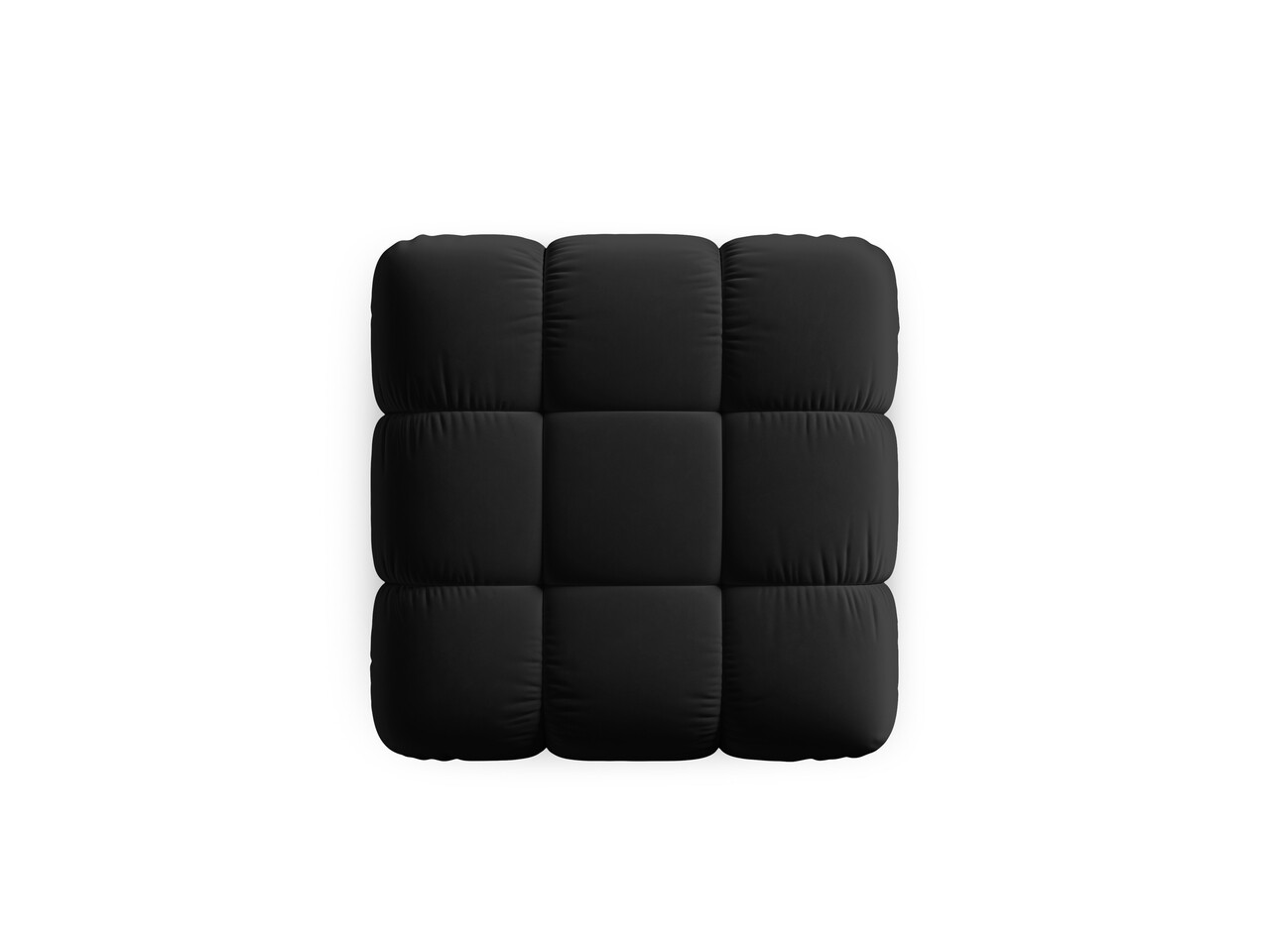 Taburet, Bellis, Micadoni Home, BL, 94x94x43 cm, catifea, negru - view 3