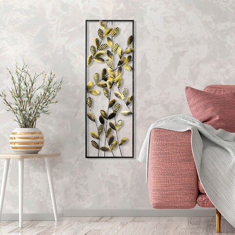 Decoratiune de perete, olips 5, metal, dimensiune: 32 x 90 cm, multicolor