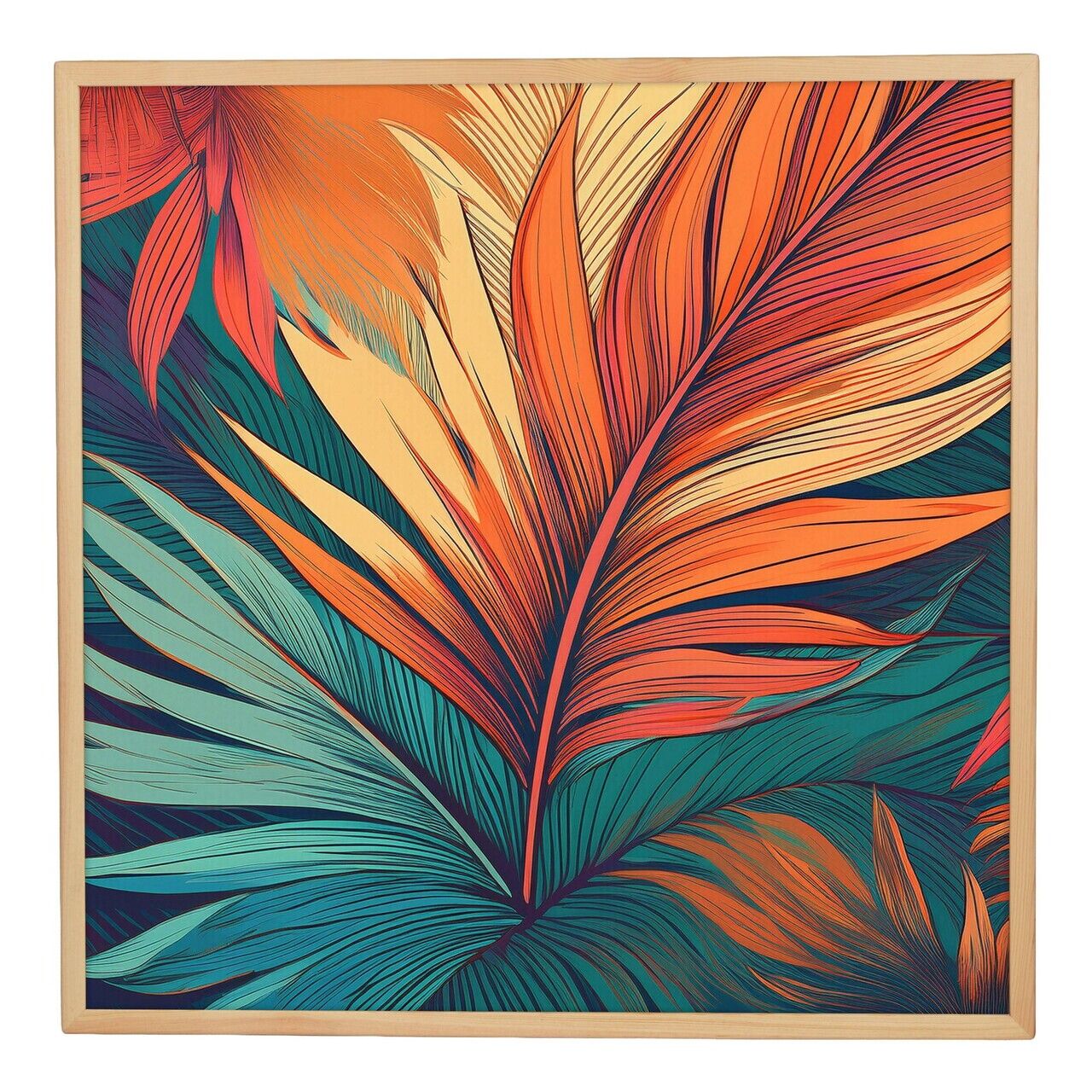 Tablou decorativ, Cc-K-Ah-1002, Canvas, Cadru: 100% LEMN (Grosime: 18 mm), Multicolor - view 2