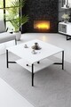 Set mobilier living, Bexley, Black Line Set, PAL, Alb/Negru