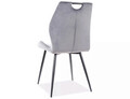 Scaun Arco Velvet, Signal, 51x46x91 cm, catifea/otel, gri/negru