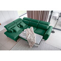 Coltar extensibil stanga 4 locuri ELTAP, LT-35LU, Noble, 255x201x100 cm, lemn/poliester, verde inchis