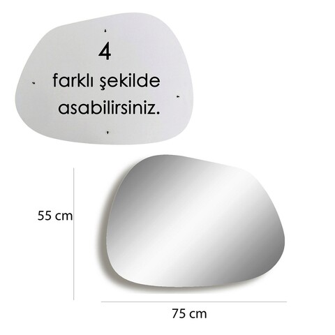 Oglinda decorativa, Neostill, Gusto, 75x55 cm, PAL, Auriu