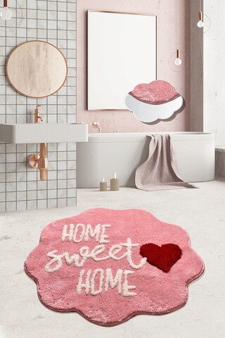 Covoraș De Baie, Chilai, Home Sweet Home Pink , Fibre Acrilice, Roz Covoraș De Baie, Chilai, Home Sweet Home Pink , Fibre Acrilice, Roz