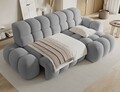 Coltar extensibil stanga 3 locuri ELTAP, Ceedro, 283x165x98 cm, lemn/poliester, gri deschis