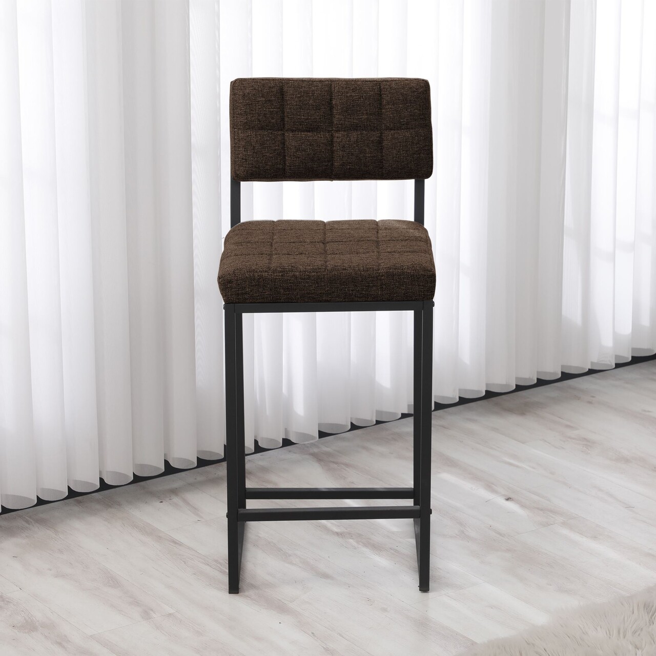 Scaun de bar, Hanah Home, Retro, 40x98x40 cm, Maro - imagine 3