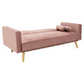 Canapea extensibila 3 locuri Success, Pakoworld, 190x80x84 cm, catifea, roz vintage