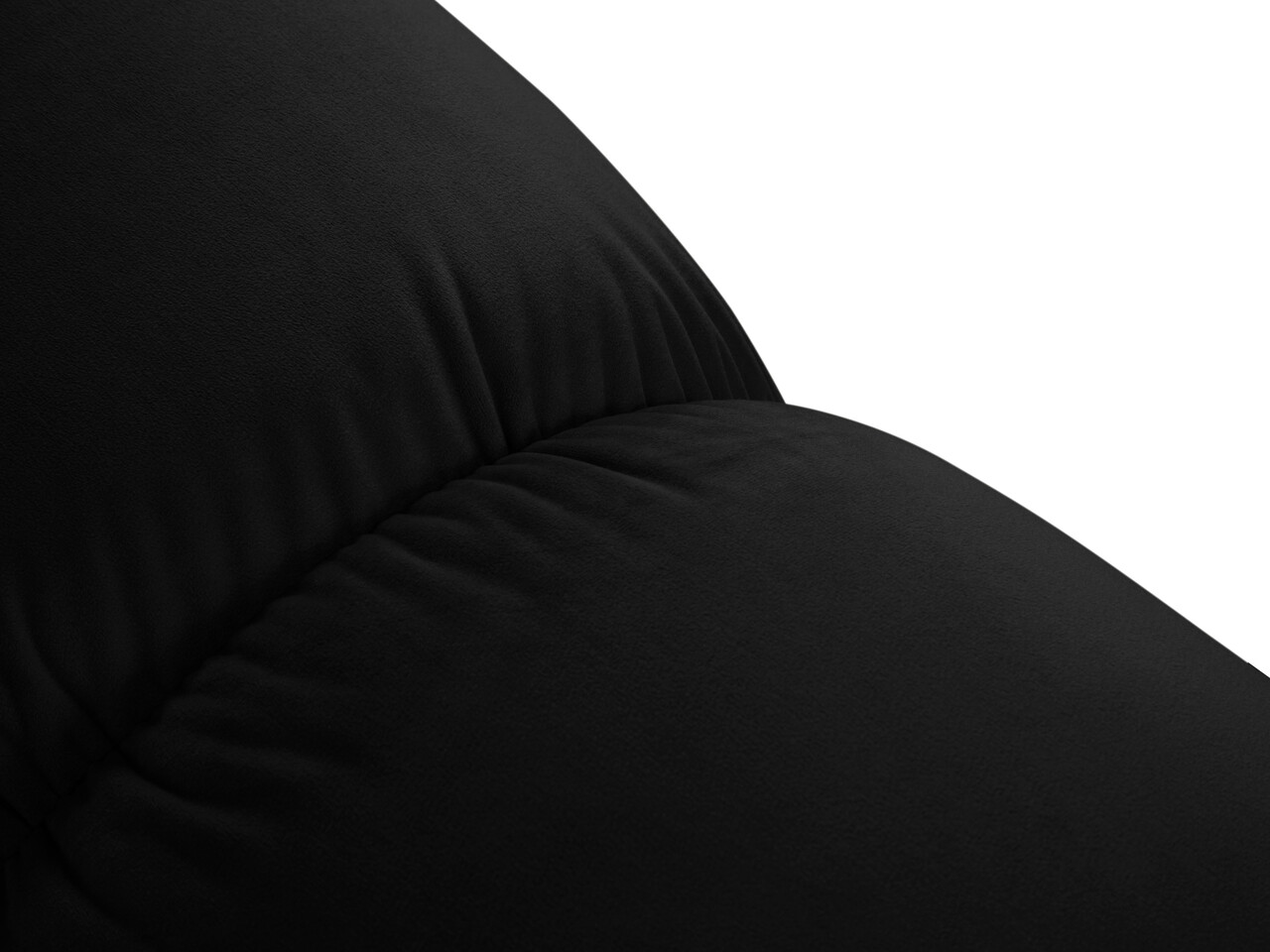 Taburet, Bellis, Micadoni Home, BL, 94x94x43 cm, catifea, negru - view 2