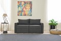 Canapea extensibilă cu 2 locuri, Balcab Home, 825BLC5414, Cadru: 100% LEMN DE BRAD, Antracit