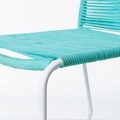 Scaun pentru gradina Antea Light Legs, 53 x 53 x 88 cm, otel/sfoara, turcoaz