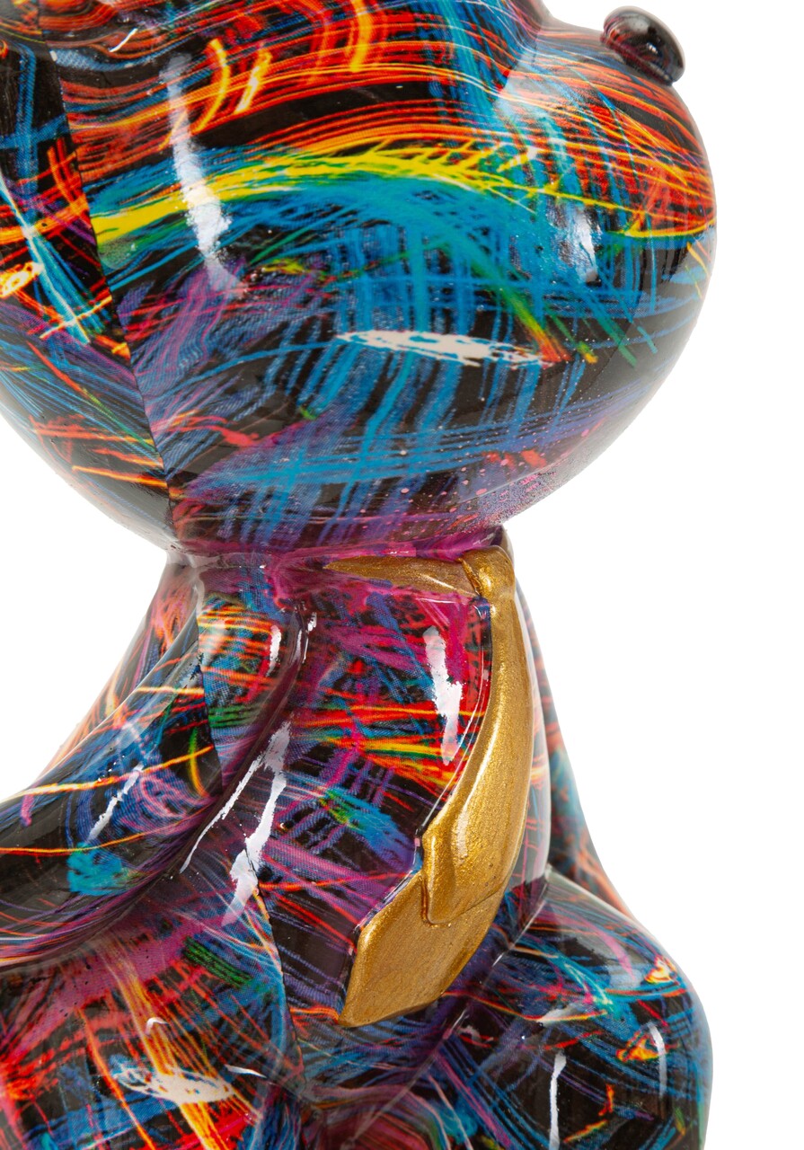 Decoratiune, Mauro Ferretti, Orsetto Psyco -A, 10.5x12x23.5 cm, polirasina, multicolor - imagine 2