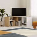 Comoda TV, Homitis, Glis, Stejar Safir / Alb