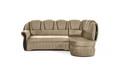 Coltar extensibil dreapta 3 locuri ELTAP, L-036, Lord, 243x180x112 cm, lemn/poliester, maro deschis/negru