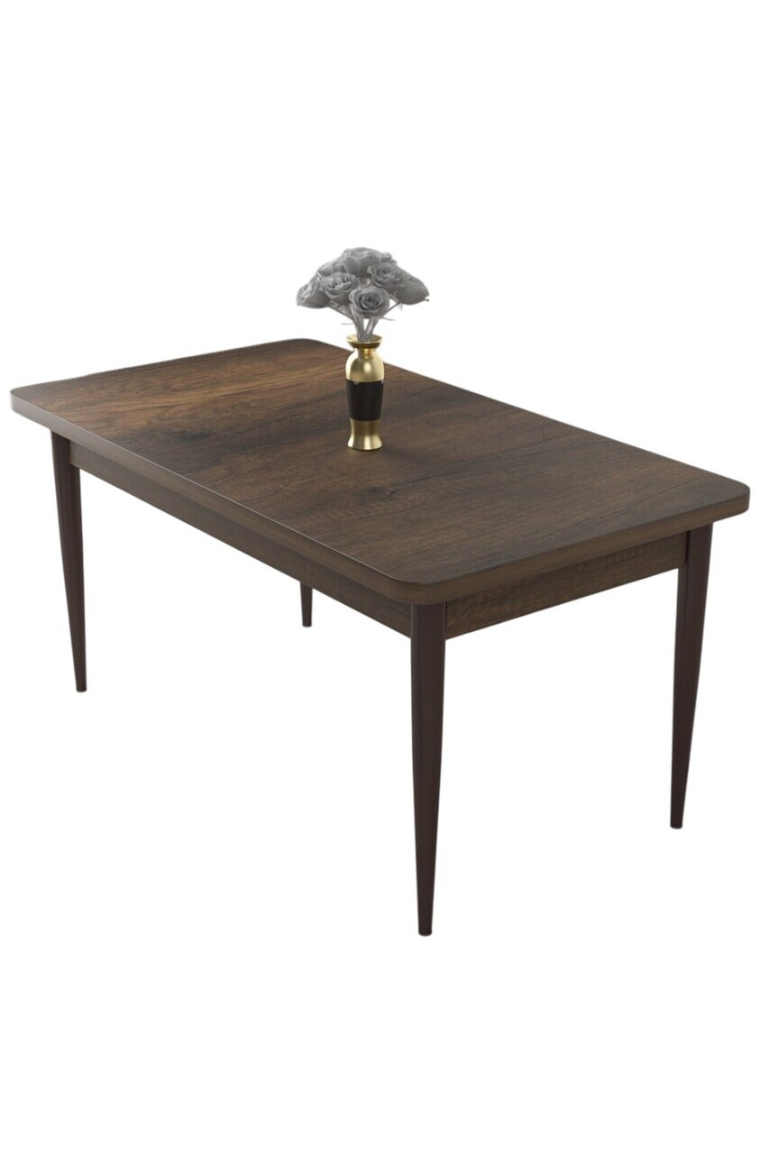 Masa, Hanah Home, Arp, 110x76x71 cm, Model baroc din lemn / Nuc — imaginea 2