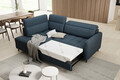 Coltar extensibil stanga 3 locuri ELTAP, LT-40MAN, Barea, 208x160x100 cm, lemn/poliester, albastru inchis