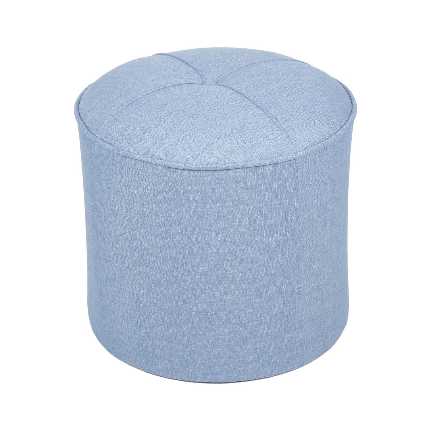 Taburet, Atelier del Sofa, 558ZEN1356, Frame: 100% SOLID FIR WOOD, Albastru indigo