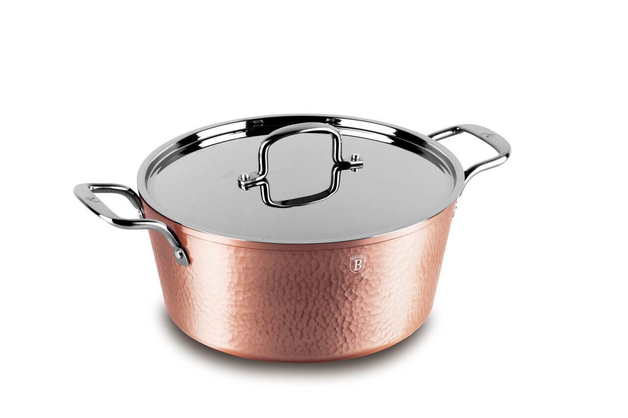Oala cu capac Berlinger Haus, Hammered Copper, 24 cm, 4.1 L, aluminiu forjat, cupru - view 4