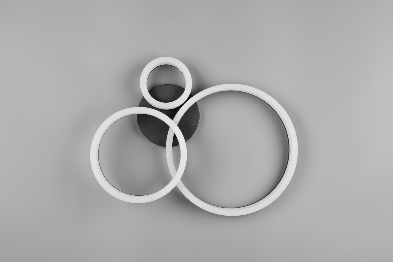 Plafoniera Scope, RL, 51x40.5x12.5 cm, 32W, 1x SMD, plastic, negru mat/alb