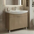 Dulap de baie cu chiuvetă, Hanah Home, Purus 80, Stejar Sonomo