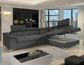 Coltar extensibil dreapta 4 locuri ELTAP, ERI-13, Eridano, 275x202x88 cm, lemn/poliester, gri inchis