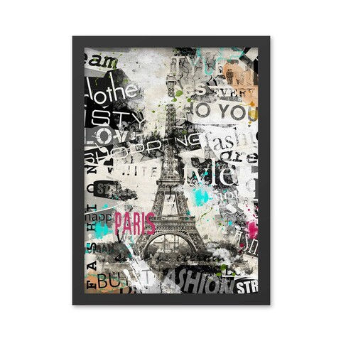 Tablou decorativ, Paris (35 x 45), MDF , Polistiren, Multicolor